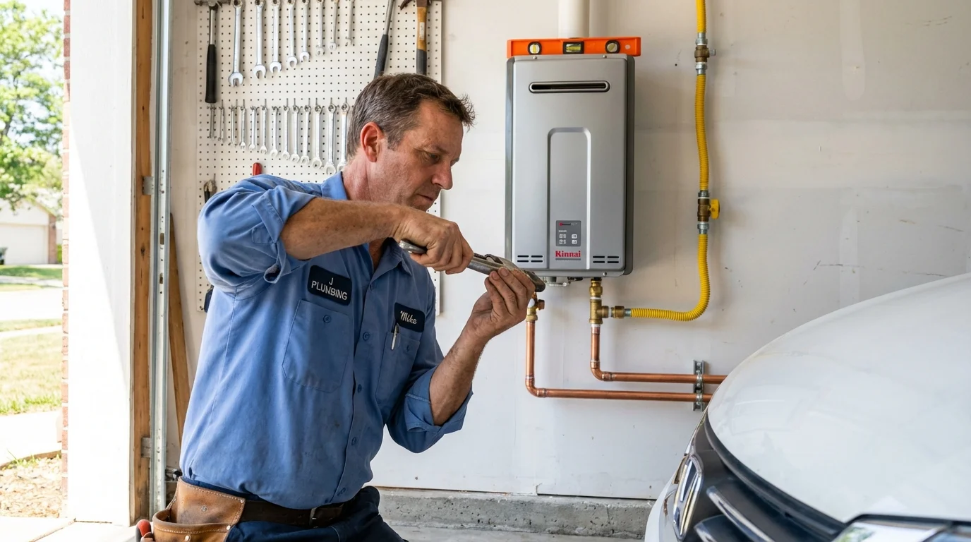 Tankless water heater installation by a Johns Plumbing LLC plumber in Shelter Island Heights
